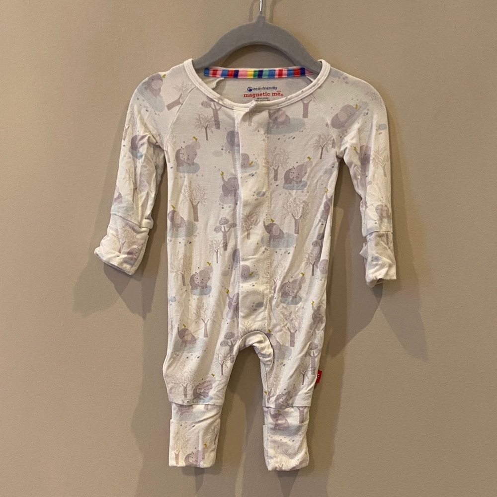 Magnetic Me elephant print onesie